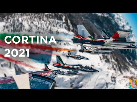 Cortina 2021 - Il sorvolo delle Frecce Tricolori sulle Dolomiti